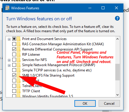 Smb1 windows 7 включить